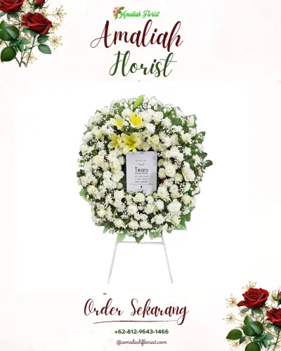 Krans Bunga Duka Cita di Istana Kawaluyaan Bandung